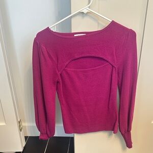 Molly Bracken Magenta Crew Neck Sweater